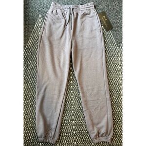 NWT Angel Cult Dark taupe grey high rise waisted sweatpants women’s size Medium